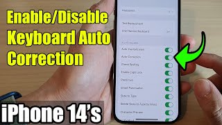 iPhone 14s14 Pro Max How to EnableDisable Keyboard AutoCorrection [upl. by Henke653]