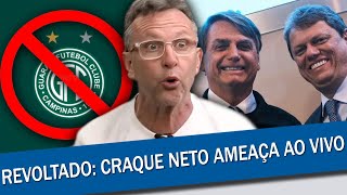 CRAQUE NETO AMEAÇA ABANDONAR GUARANI APÓS PRESENÇA DE BOLSONARO E TARCÍSIO DE FREITAS EM EVENTO [upl. by Eedahs]