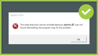 aeevtsdll File Missing Error  aeevtsdll File Not Found [upl. by Einatirb837]