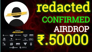 crypto free airdrop 0 to 100 Earn RDAC Tokens  Redacted Airways New Confirmed Airdrop Live [upl. by Arabela]