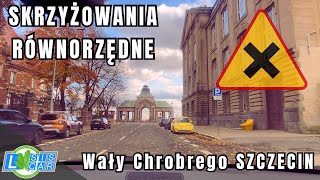 Rejon egzaminacyjny ze skrzyżowaniami równorzędnymi w Szczecinie 🚘 [upl. by Nnaes]