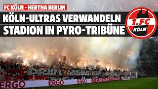 KölnFans mit WahnsinnsPyro im Pokal  FC Köln  Hertha BSC [upl. by Alliber]