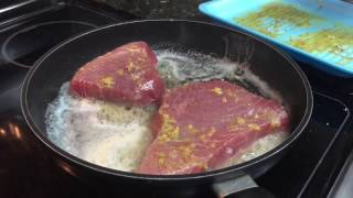 How to Cook Tuna Fish in a skillet [upl. by Haropizt]