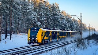 Winter Wonderland Snowy Trains of Latvia ❄️🇱🇻 [upl. by Peery252]