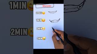 Drawing anime smile in 20sec  3min❗️🔥 shorts drawing anime smile sketch [upl. by Kaplan]