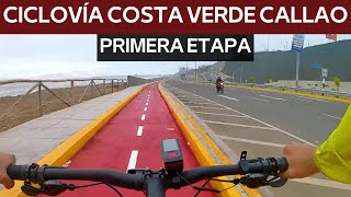 Ciclovía de la Costa Verde Callao  Primera etapa hasta Santa Rosa [upl. by Bartram]