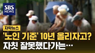 노인 기준 10년 올리자고…자칫 잘못했다가는 자막뉴스  SBS [upl. by Neral]