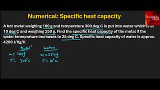 IB Physics HL Thermal Physics Specific Heat Capacity [upl. by Yenalem]