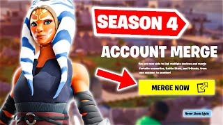 HOW TO MERGE FORTNITE ACCOUNTS Season 4 [upl. by Adnilg340]