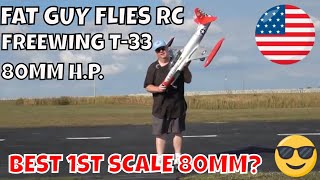 FREEWING T33 SHOOTING STAR GREAT 1ST 80MM SCALE JET by FGFRC [upl. by Ysset678]