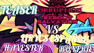 FNF CORRUPTION REBOOT SALVATION HAVESTER VS BF LIRYCS ESPAÑOLADELANTO [upl. by Radnaskela765]