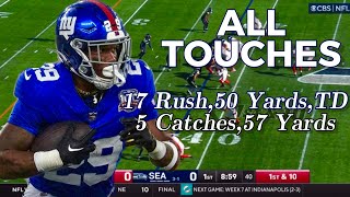 Tyrone Tracy Jr Week 6 Highlights Every Run and Catch Vs Bengals [upl. by Scever]