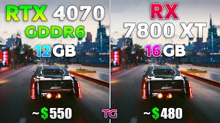 RTX 4070 GDDR6 vs RX 7800 XT  Test in 10 Games [upl. by Asa]