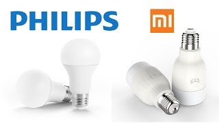 Comparative Xiaomi Yeelight Smart LED Bulb Vs Philips Smart LED Bulb [upl. by Weig647]