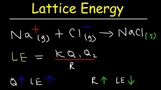 Lattice Energy of Ionic Compounds Basic Introduction Charge vs Ionic Radius [upl. by Airotciv549]