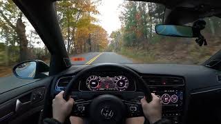 Stage 1 Golf R  Fall Backroad POV Drive [upl. by Stiles]