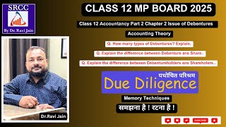 MOST IMPORTANT THEORY QUESTIONS  ANSWERS  ISSUE OF DEBENTURES  I  CLASS 12th MP BOARD 202425 [upl. by Dnomso]