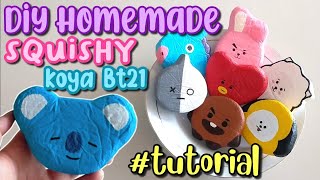 BIKIN SQUISHY KOYA BTS 21  BAHAN SPONS [upl. by Weasner627]