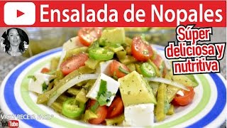 CÓMO HACER ENSALADA DE NOPALES  Vicky Receta Facil [upl. by Hepsibah]