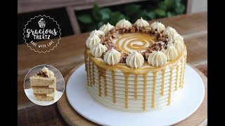 Ultimate Eggless Butterscotch Cake Recipe  Butterscotch Sauce  Praline Recipe [upl. by Jaehne84]