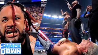 Cody Rhodes Toh Gya 😳 WWE Solo Sikoa Brutally Atteck Solo Sikoa Smackdown Jacob Fatu Destroy [upl. by Zinnes]