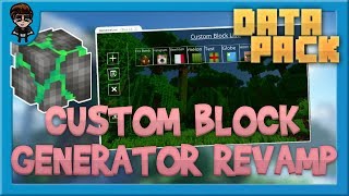 Custom Minecraft Blocks Generator UI Update  How I made the data pack [upl. by Kersten]