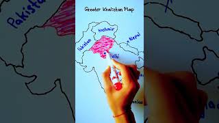 Greater Khalistan Map  Do you know about Khalistan Map  Khalistan Map  5min Knowledge [upl. by Gnurt]