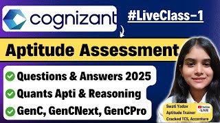 Cognizant Aptitude Questions amp Answers Previous Year Questions Cognizant Aptitude Assessment 2025 [upl. by Charlot]