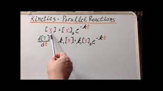 Kinetics  two parallel reactions derivation [upl. by Elletnohs]