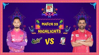 Match 35  Highlights  Sylhet Strikers vs Fortune Barishal [upl. by Stanislaw394]