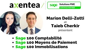 Webdémonstration Sage 100 Comptabilité Moyen de Paiement Immobilisations [upl. by Doro]