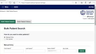 MassPAT Tutorial 6 Bulk Patient Search for Single Supervisors [upl. by Ratib]