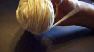 Winding a Ball of Center Pull Yarn [upl. by Ylrebme]