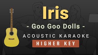 Iris  Goo Goo DollsHigher Key Acoustic Karaoke [upl. by Nerfe867]