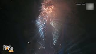 UAE Welcomes 2024 with Fireworks from Burj Khalifa  News9 [upl. by Koh]