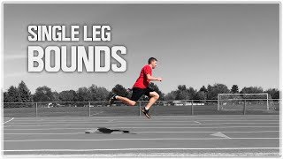 Single Leg Bounds for Speed Training  3 Step Progression  One Leg Bounding [upl. by Anitsim]