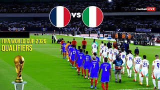 France vs Italy  FIFA World Cup 2026™ Qualifiers  Full Match  Realistic PES Gameplay [upl. by Hayman]