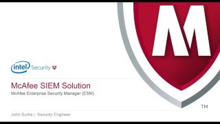 Intel Security SIEM webinar [upl. by Mckenna]