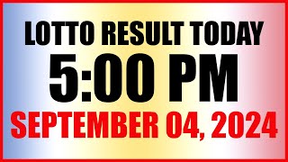 Lotto Result Today 5pm september 4 2024 Swertres Ez2 Pcso [upl. by Merrel]