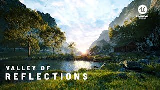 Unreal Engine 544 render II quotVALLEY OF REFLECTIONSquot II render unrealengine5 megascans [upl. by Rhines]