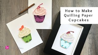 How to Make a Quilling Paper Cupcake  Quilling Home Decor  Quilling for Beginners [upl. by Harleigh]