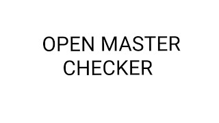 HOW TO OPEN MASTER CHECKER IN DG PROFILE [upl. by Elmina513]