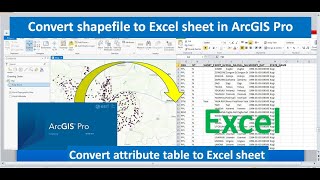 Convert shapefile table to Excel sheet in ArcGIS Pro [upl. by Nomael]