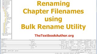 Renaming Chapter Filenames Using Bulk Rename Utility BRU [upl. by Sailesh]