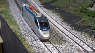 Review New Bachmann Amtrak Acela Set wDCC in HO Scale [upl. by Puff195]