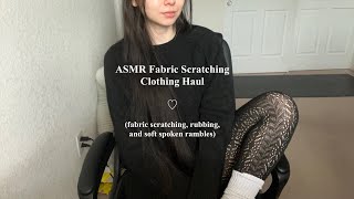 Lofi ASMR Clothing Haul  fabric scratching and soft spoken whispers [upl. by Dorion]