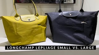 Longchamp Le Pliage Tote Small VS Large [upl. by Ainaznat108]