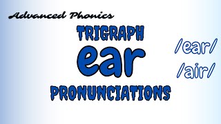 Trigraph EAR and Its Pronunciations How to teach kids trigraph EAR [upl. by Anayek]