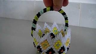 3D Origami Flower Basket [upl. by Klemperer]