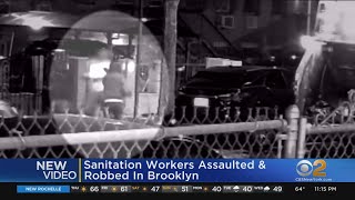 See It NYC Sanitation Workers Attacked In Brooklyn [upl. by Erdnad756]